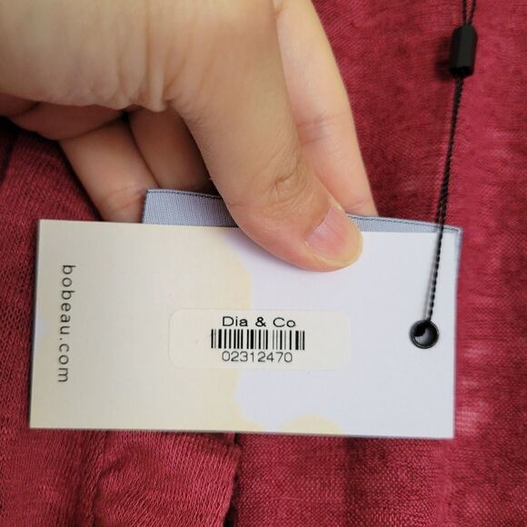 NEW Bobeau Burgundy Wine Red Marianne Ruffle Flare Short Sleeve Knit Cardigan - Picture 11 of 14